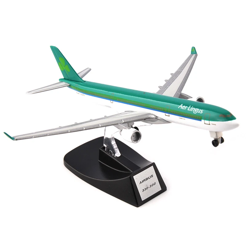 Sandėlyje 1:100 Masto Orlaivio Modelis AerLingus A330-300 14CM Žalia Diecast Plokštumoje Modelis Kolekcines Žaislas Gerbėjai Berniukai Dovanos