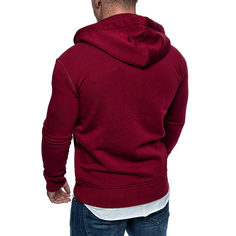 Stilingas, paprastas vyrų užtrauktukas kišenės zip sporto hoodie džemperis kailio striukė