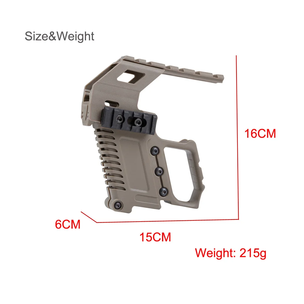 Taktinis Pistoletas Karabinas Rinkinys Glock Geležinkelių Bazės Pakrovimo Įtaisas Su Glock 17 18 19 Airsoft Karinių Ginklų Taikymo Sritis Medžioklė 2 Spalvos