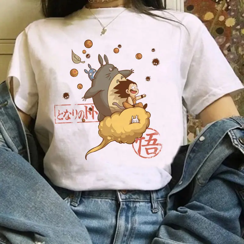 Totoro Harajuku Ulzzang T-shirt Studio Ghibli Kawaii atspausdintas T-shirt Hayao Miyazaki ir Chihiro T-shirt animacinių filmų tee