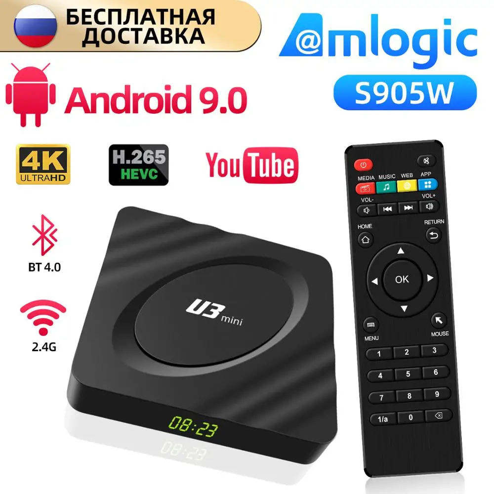 U3 Mini Tvbox 2gb, 16gb Android TV Box Amlogic S905W Quad Core Firmware Imtuvas Media Player Update 