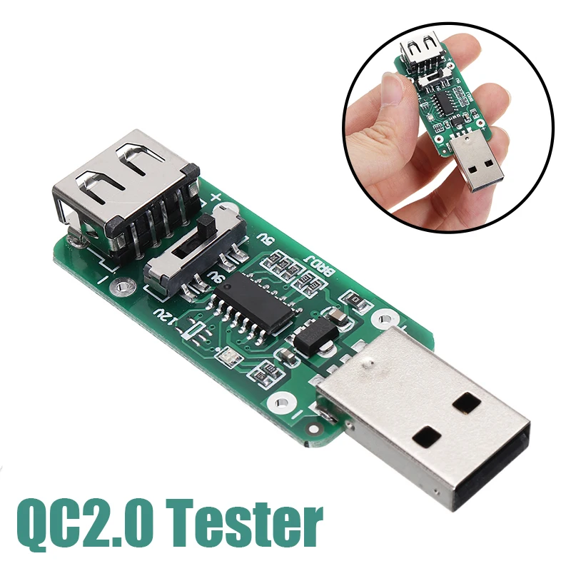 USB Testeris Greitai Įkrauti Sukelti Įtampos Detektorius Auto Kryptimi 5V 9V 12V Indukcijos Monitorių Palaikymas QC2.0 QC3.0 Mokestis Vadovas