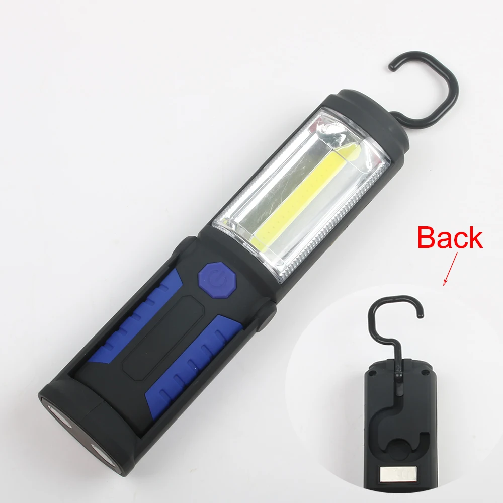USB Įkrovimo COB LED Žibintuvėlis COB šviesos juostelės +1LED Fakelas Dirbti Ranka Lempa žibintų Magnetinio Vandeniui Pagalbos LED Šviesos