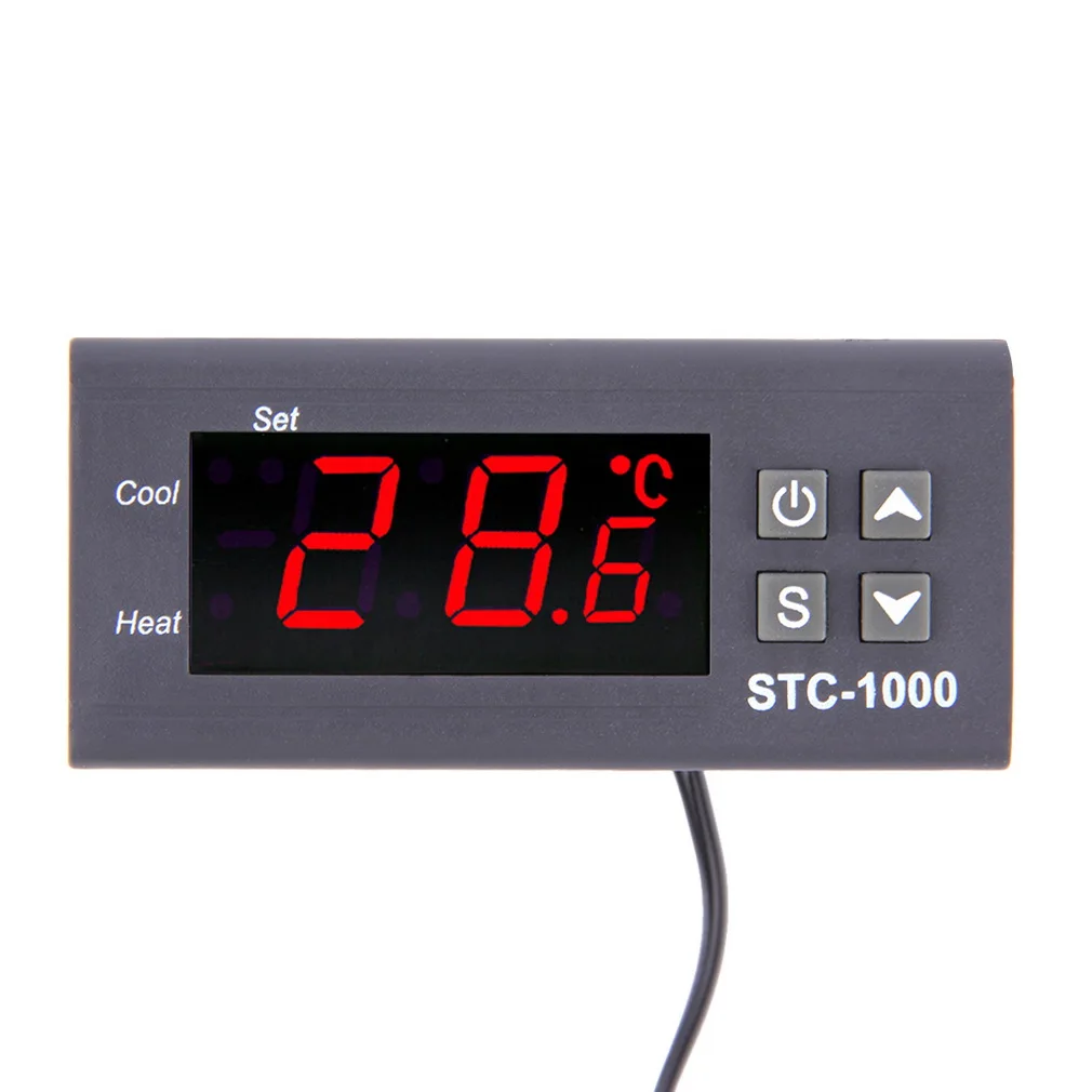 Universalus Skaitmeninis STC-1000 Temperatūros Reguliatorius Termostatas Inkubatorius Akvariumo Temperatūros Matuoklis 220V Jutiklis + Zondas QP-WDKZQ1