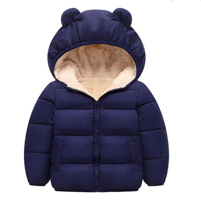 Vaikų Berniukų Švarkai juostele Žieminiai pūkų paltai 2020 Kūdikių Žiemos Paltai Vaikams šiltų viršutinių drabužių siuvimas Gobtuvu Kailis, skirtas 2-7 metų amžiaus Vaikams Drabužių