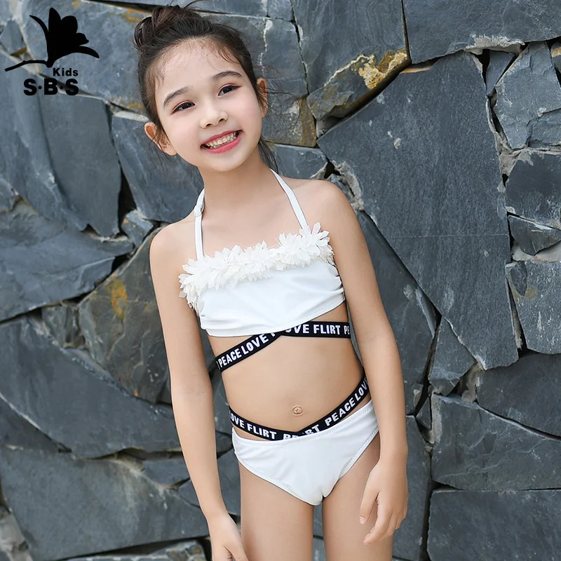 Vaikų Sporto Maudymosi kostiumai Vaikams Mergina Bikini Vasaros Mergaitė Cute Gėlių Padalinta maudymosi kostiumėlį Vaikas Mergina maudymosi Kostiumėliai