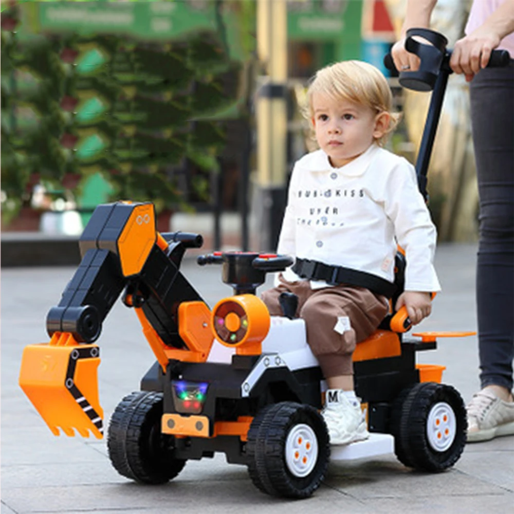 Vaikų elektrinių automobilių žaislas inžinerijos transporto priemonių senas žaislas baterija dual ratai su nuotolinio valdymo riteris ekskavatorių didelis