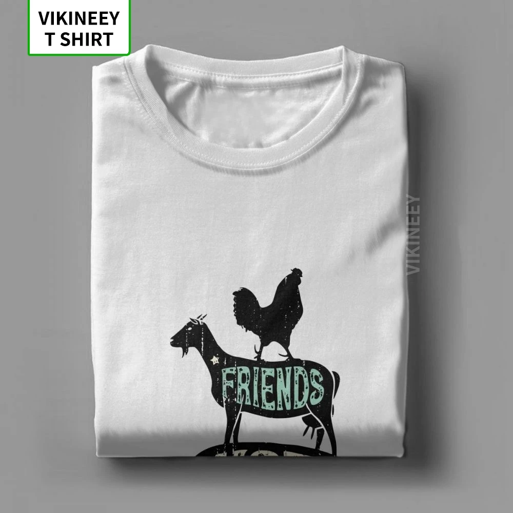 Vyro Draugai Ne Maisto Vegan Vegetaras Gyvūnų Mylėtojai T-Shirt, Derliaus Nelaimę T-Shirt Juokinga Trumpomis Rankovėmis Drabužius, Grynos Medvilnės