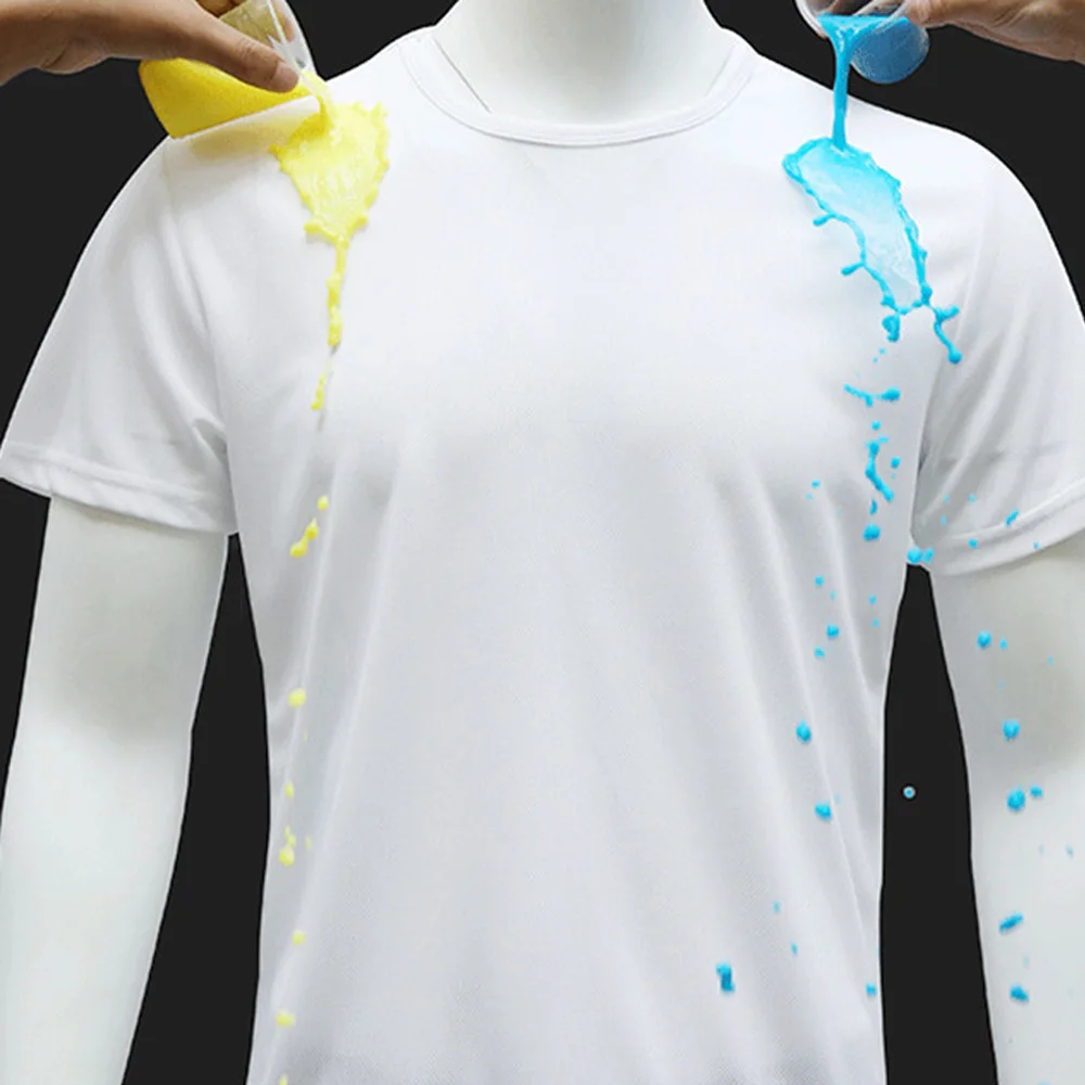 Vyrų Marškinėliai Kūrybos Stainproof Vandeniui Kvėpuojantis Apsaugos Nuo Užsiteršimo Quick Dry Top Trumpas Rankovės Sporto Marškinėliai