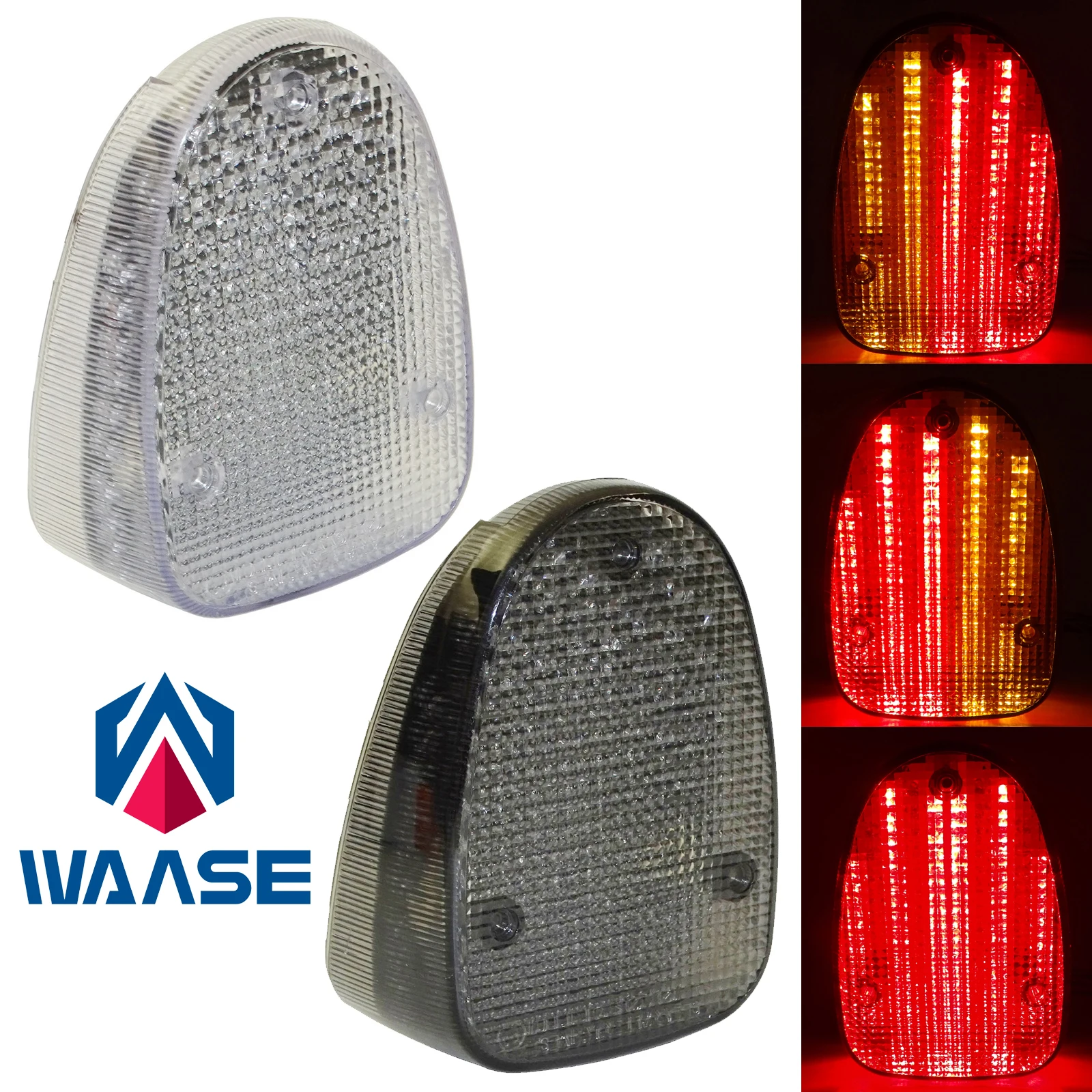 Waase E-MARK Integruotas LED Indikatorių Liekamosios Stabdymo Posūkio Signalai, Šviesos YAMAHA Drag Star 650 1100 XVS650 XVS1100 Klasikinis Silverado