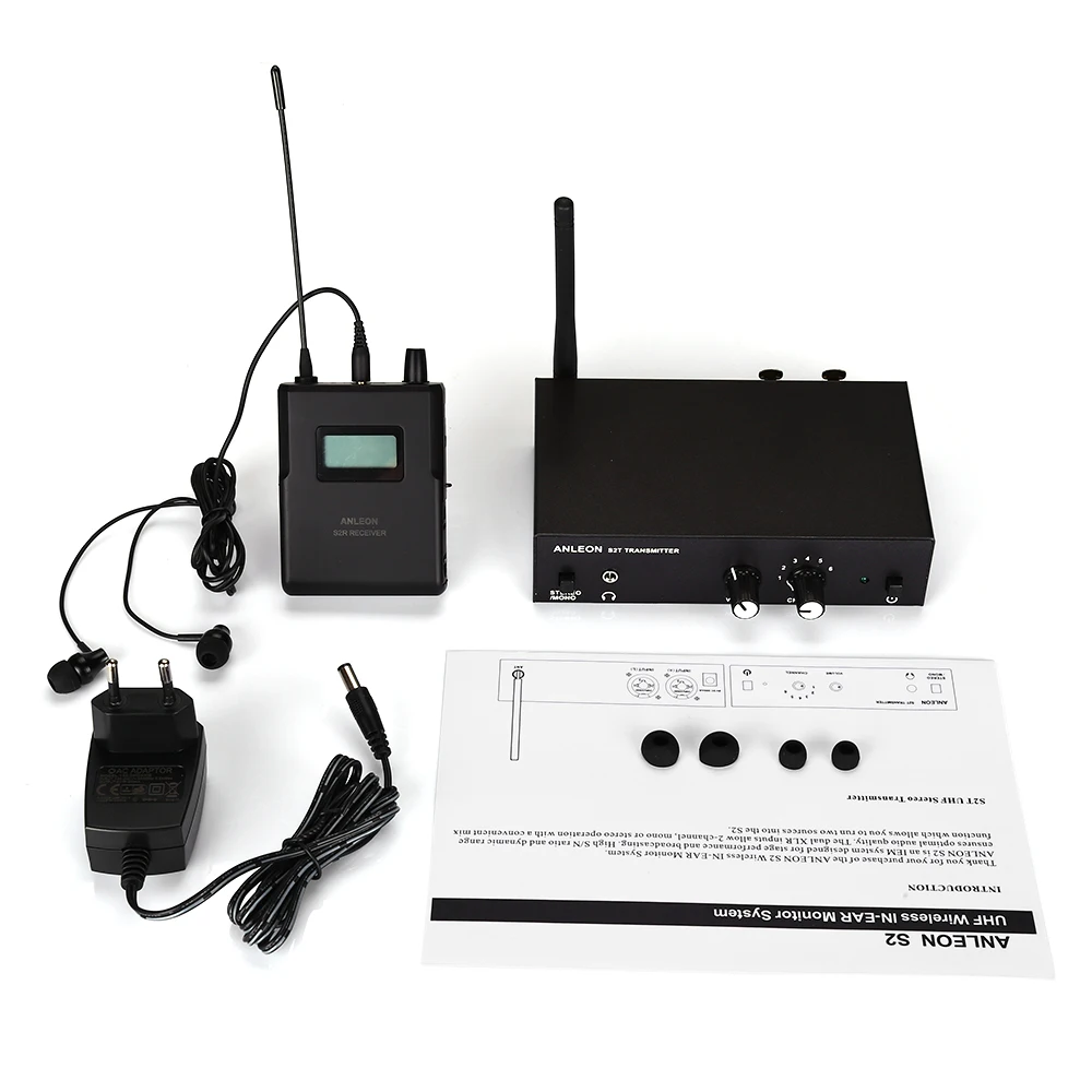 Wireless stebėjimo Sistemos Komplektas 670-680Mhz Siųstuvas, Imtuvo In-ear Etape Stebėsenos 100-240V už ANLEON S2