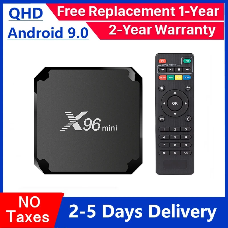 X96 Mini Tv Box 4K QHD HD Amlogic S905W Quad Core, 1G 2G 8G 16G Android 9.0 Smart Tv Box X96Mini Set Top Box