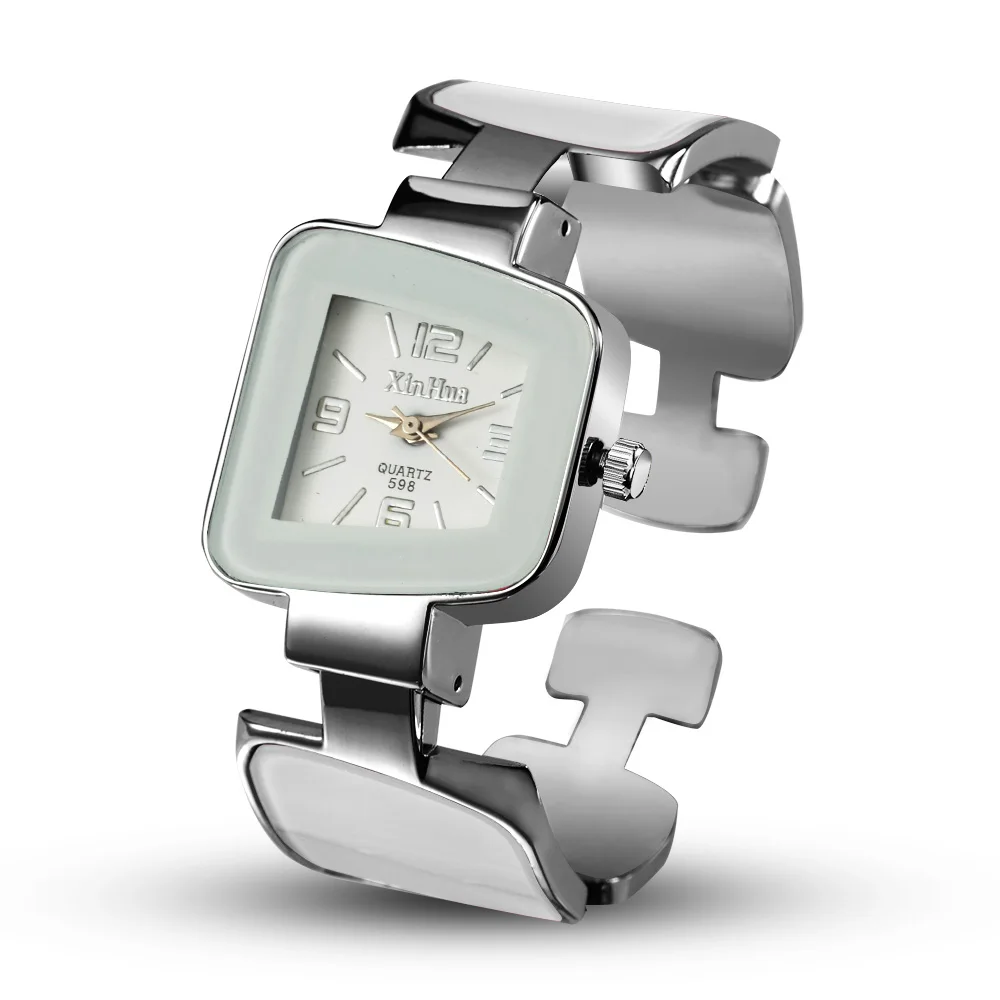 XINHUA Unikalaus Dizaino, Moterų Laikrodžiai, Nerūdijančio Plieno Apyrankė Bangle Žiūrėti Suknelė Moterų Laikrodis reloj mujer saati Relogios Feminino