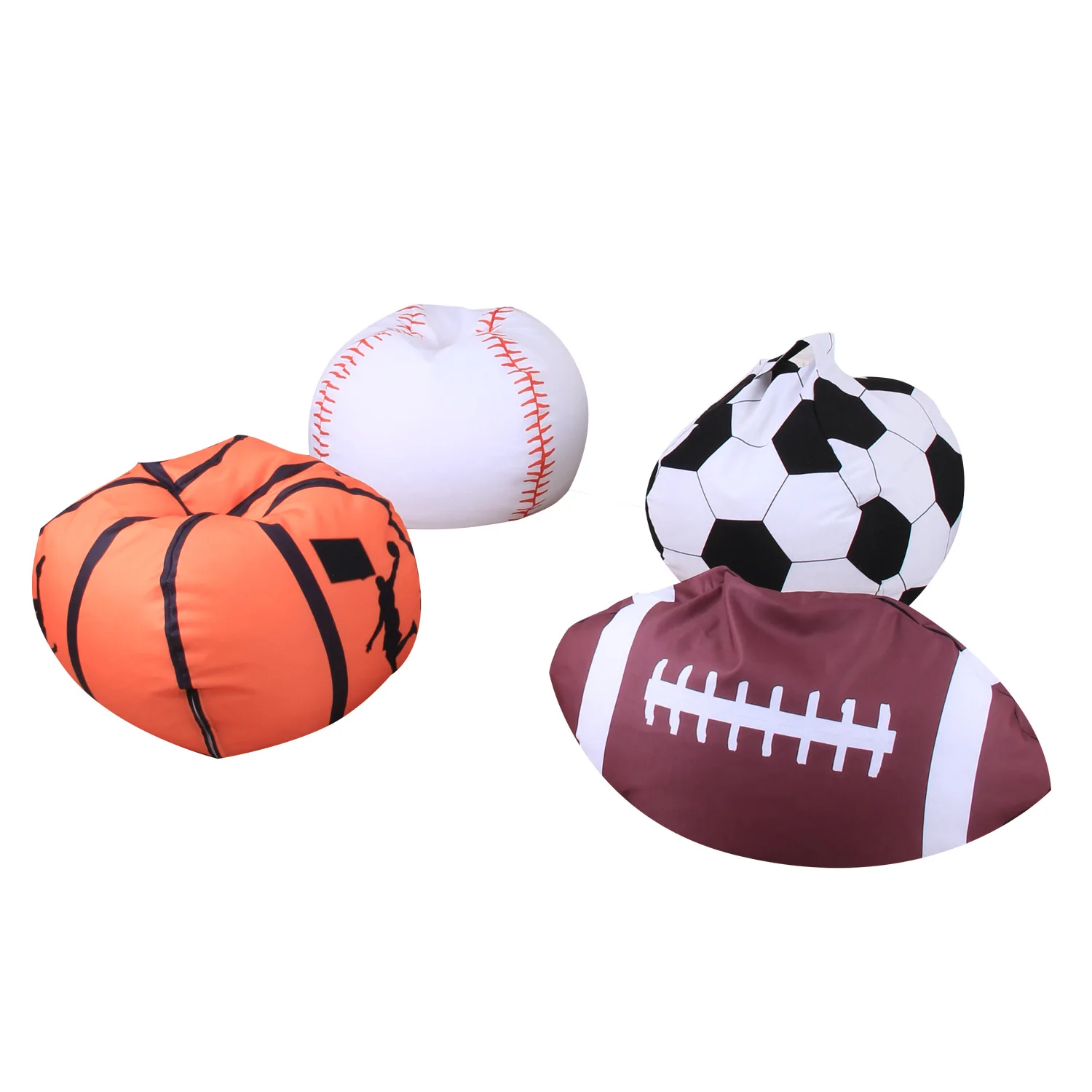 Žaislų saugojimo krepšys Drobės futbolo, krepšinio, pupelių maišai Laikymas pupų Namų Drabužių Laikymo dėžės