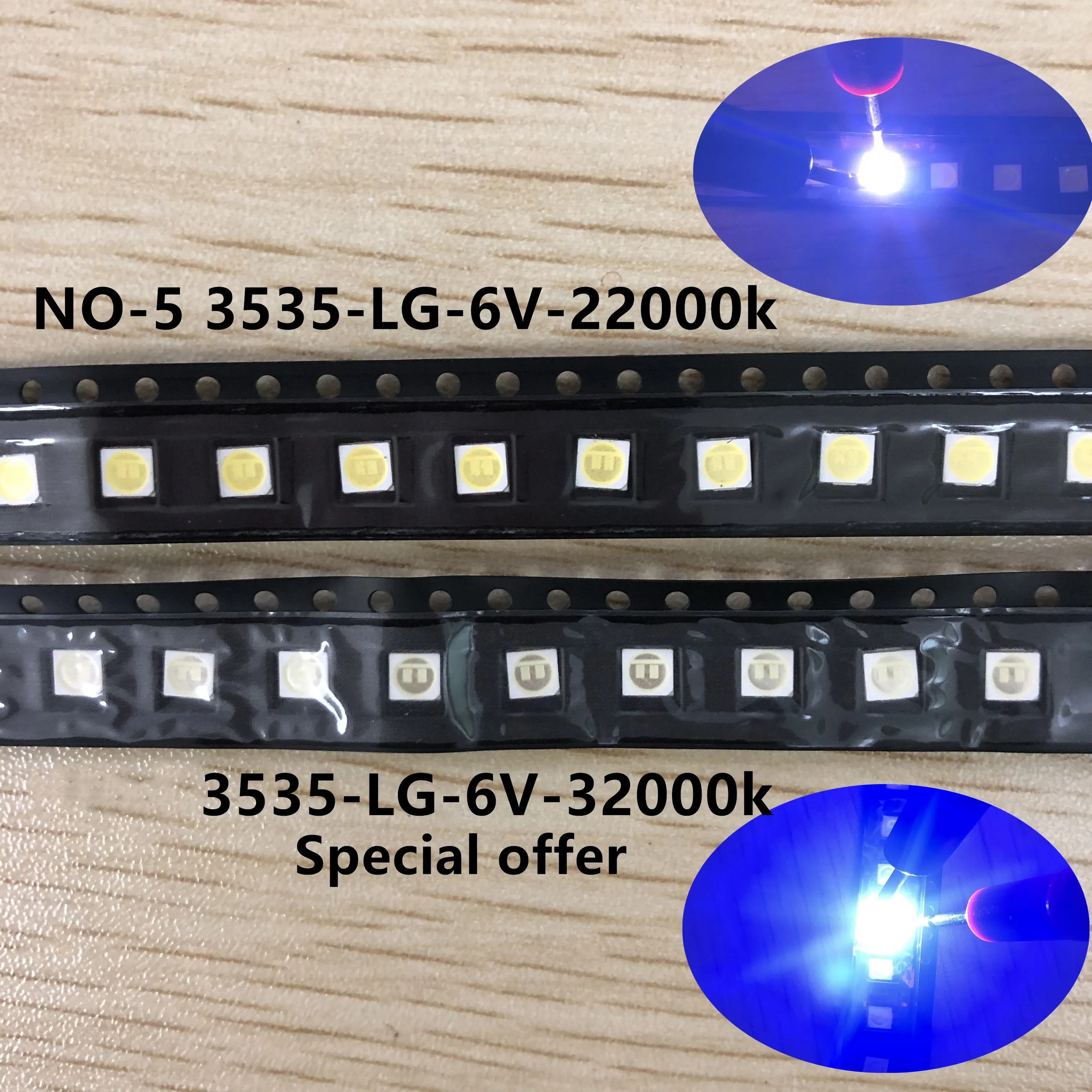 1000pcs Originalus LCD TV remontas LG led TV foninio apšvietimo juostelės žibintai su šviesos diodų 3535 SMD LED karoliukai 6 V 2w 3535 6 v