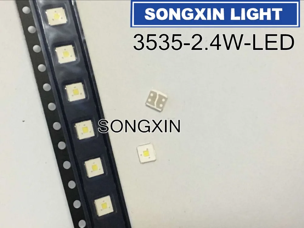 100VNT LIUMENŲ LED Backlight Flip-Chip LED 2.4 M 3V 3535 šaltai balta 153LM LCD Apšvietimas TV TV Taikymas