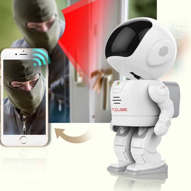 1080P Astronautas Robotas Wi-fi IP Kamera Home Security P2P Saugumo Priežiūros Naktinio Matymo IR VAIZDO Belaidė Kamera Kūdikio stebėjimo