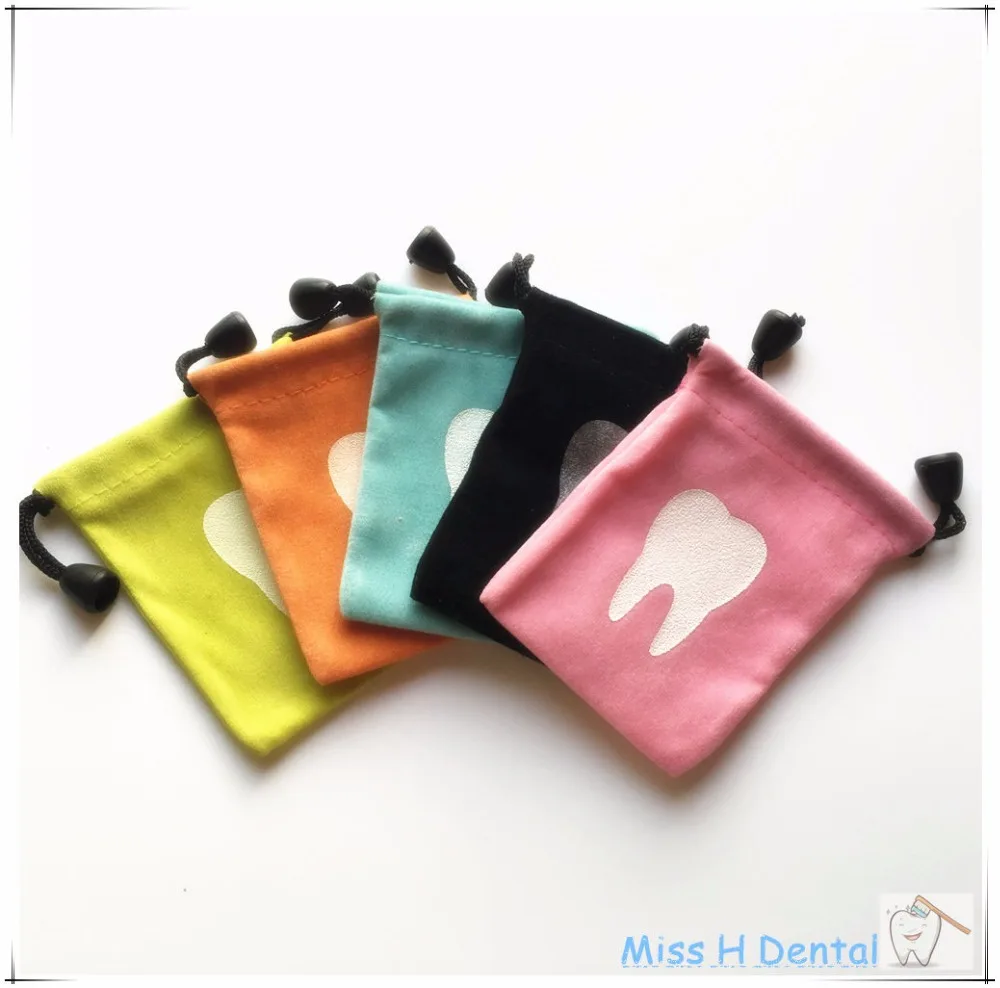10vnt/set Odontologijos klinika dovanų Lapuočių dantų krepšys kūdikio pirminės dantų atveju pieninių dantų maišelį dantų fėja krepšys
