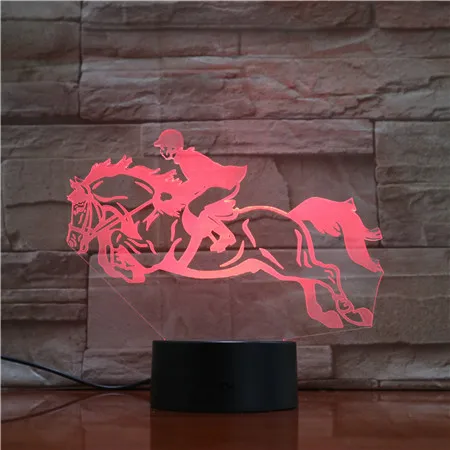 11.11 Skatinimo 3D Lempa, Horse Racing, Jodinėjimas Geriausia dovana Šeimai Touch 