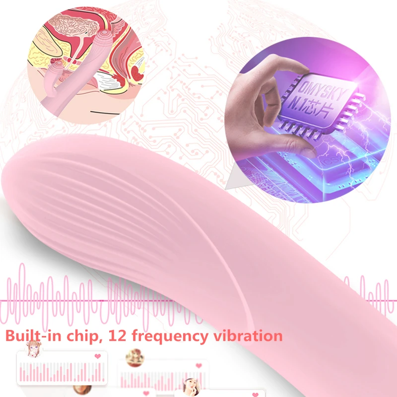 12 Dažnio Vibratorių Moterims Vibratorius AV Stick G-Spot Klitorio Stimuliatorius Silikoninis Vandeniui atsparus Sekso Moterys Ponios Žaislai
