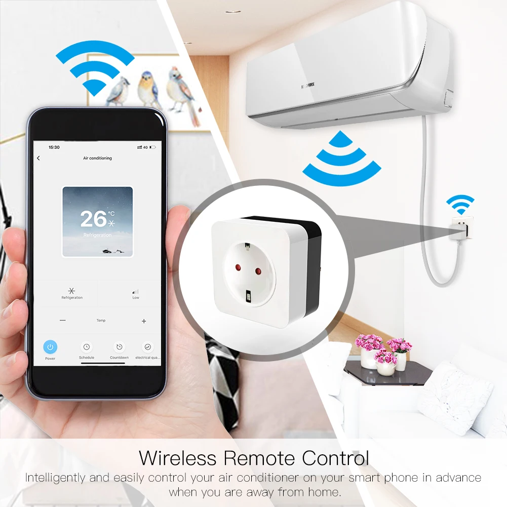 16A WiFi Smart Oro Kondicionierius Kompanionas IR Belaidis Nuotolinio valdymo pultelis Sienos Kištukas Smart Gyvenimo Tuya Kontrolės Dirbti su Alexa