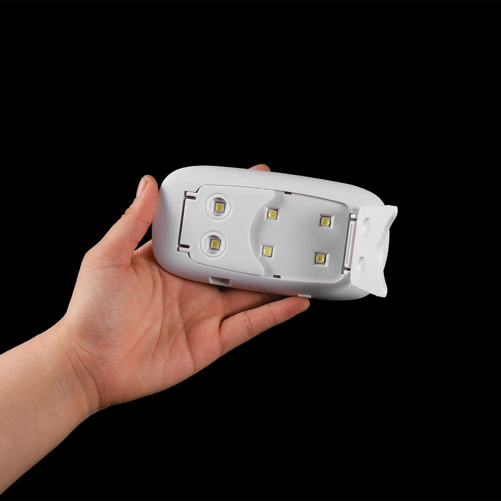 1pcs 6W Nagų Mašina, Džiovintuvas UV LED Lempos Nešiojamų Micro USB Kabelis Namuose Naudoti Nail UV Gelio Lako Džiovintuvas 6 LED Lempos, Nagų Dailės Priemonės
