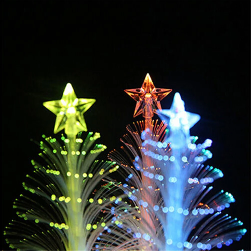 1pcs Naujų Kalėdų Eglutės Lempos Šviesos spalvotu LED Optinio Pluošto naktinė lempa Vaikams Kalėdų Dovana, Kalėdos Apdailos Naktį Šviesos Žaislas