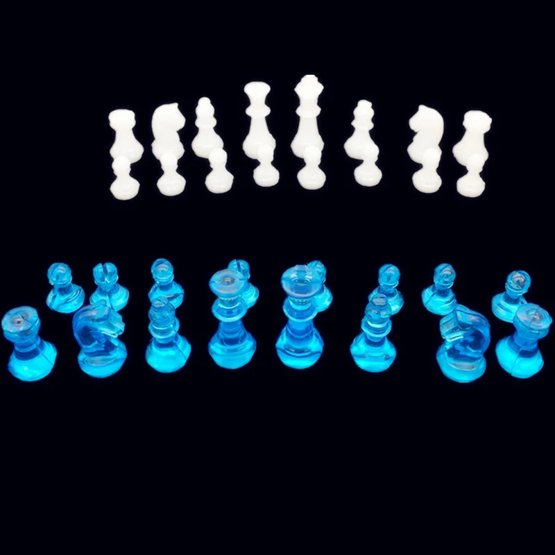 1pcs UV Sakai Papuošalai Skysto Silikono Formos Tarptautinės šachmatų Dervos Pakabukai Formų Skirti 