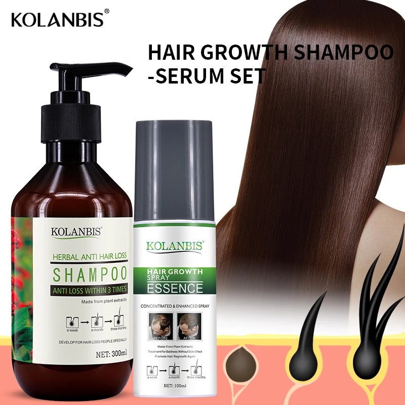 2 buteliai vyrų kovos su plaukų slinkimas šampūnas ir žolių augimą skatinanti priemonė esmė rinkinys riebiai rudenį nuplikimas atauga nuplikimas gydymas
