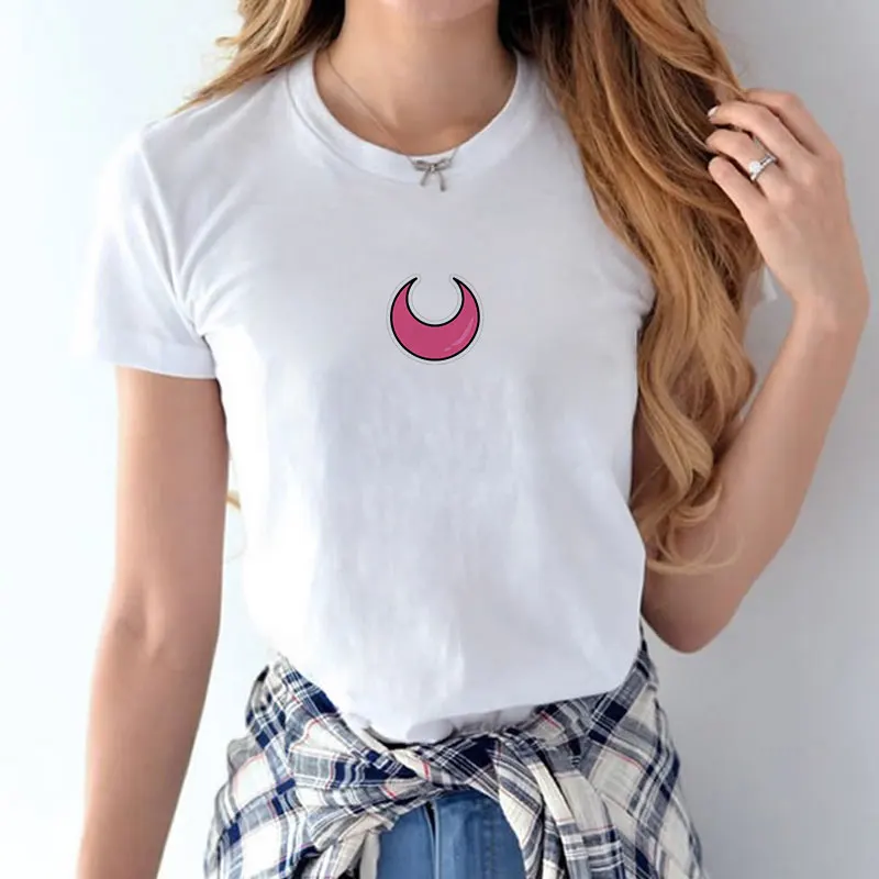2019 m. Vasarą Naujas Mados marškinėliai Sailor Moon Spausdinti Harajuku trumparankoviai Įdomus T-shirt Animacinių filmų Marškinius, Marškinėlius Moteris