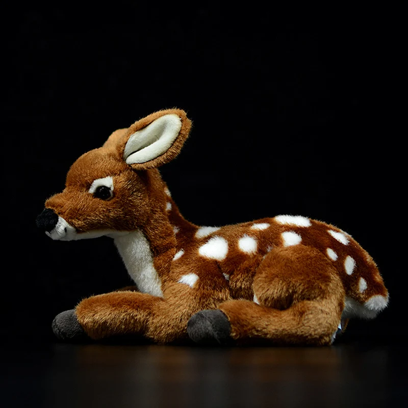 25cm Mielas Sika Elniai Lėlės, Imitavimo Elnias Minkštas Pliušinis Žaislas Realiame Gyvenime Gyvūnų Cervus nippon Modelis Vaikams Dovanų Kolekcija