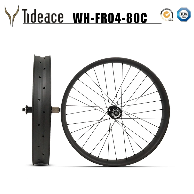 26er 32H anglies riebalų dviratį ratlankiai varantys 80mm anglies sniego dviračių aširačio Kinų 26