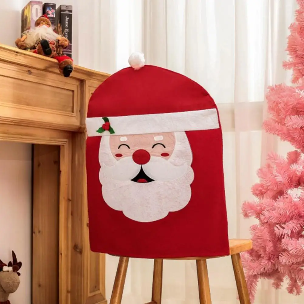 2VNT Kalėdų Kėdė Padengti Sniego Santa Claus Kėdė Raštas Namų Valgomasis Apdaila
