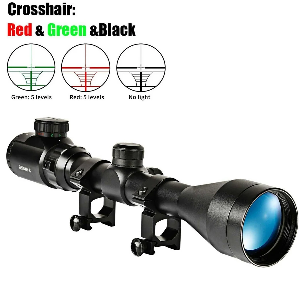 3-9x40 Medžioklės Šautuvas taikymo Sritis Tinklelis Riflescope Infraraudonųjų spindulių LED Raudonos, Žalios Naktinio Matymo taikymo Sritis Kamera Taktinis Riflescope Optinės Akyse