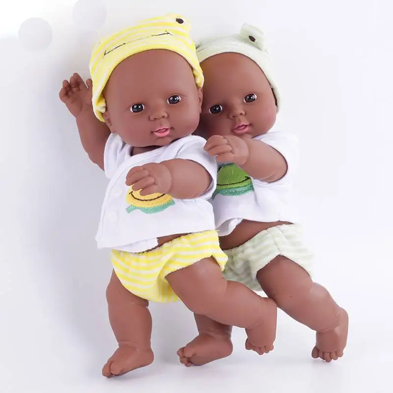 30CM Nauja Juoda Oda Atgimsta Todderl Baby Doll Tikroviška Nekilnojamojo Touch viso Kūno Silikono Modeliavimas African American Baby