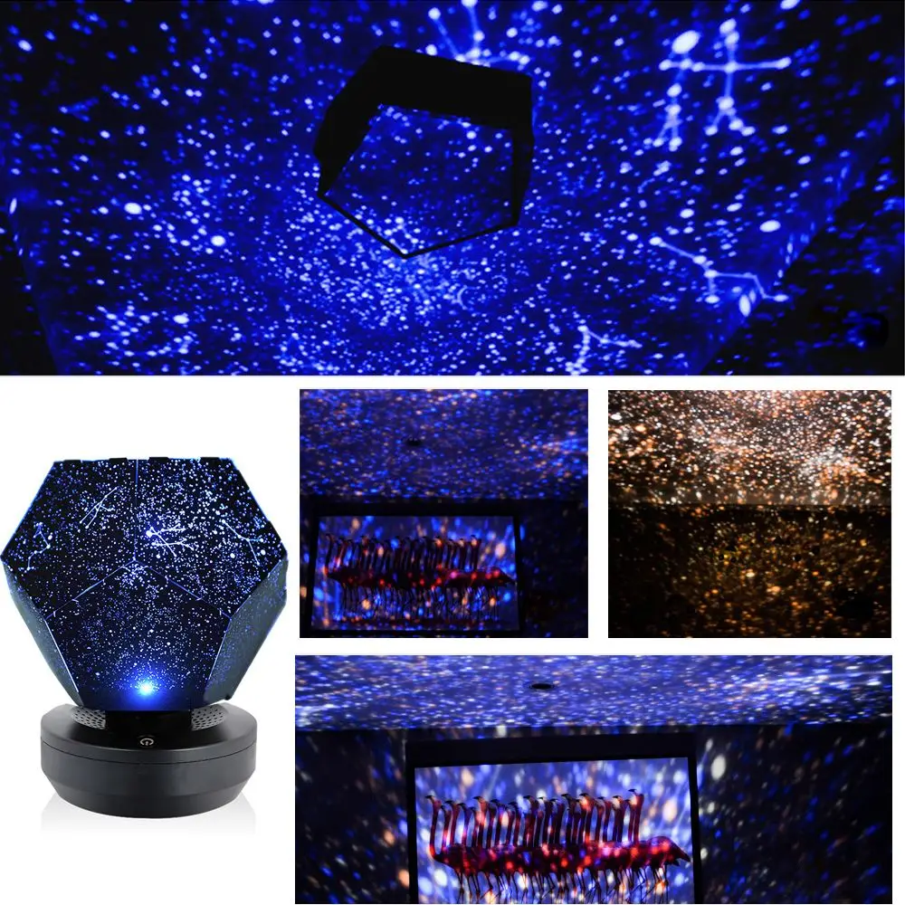 3D Žvaigždė Dangaus Projekcija Šviesos diodų (LED) Stary Naktį Lempos Vaikams Miegamasis Romantišką Naktį Šviesos namuose Apdaila Apšvietimo Įtaisą