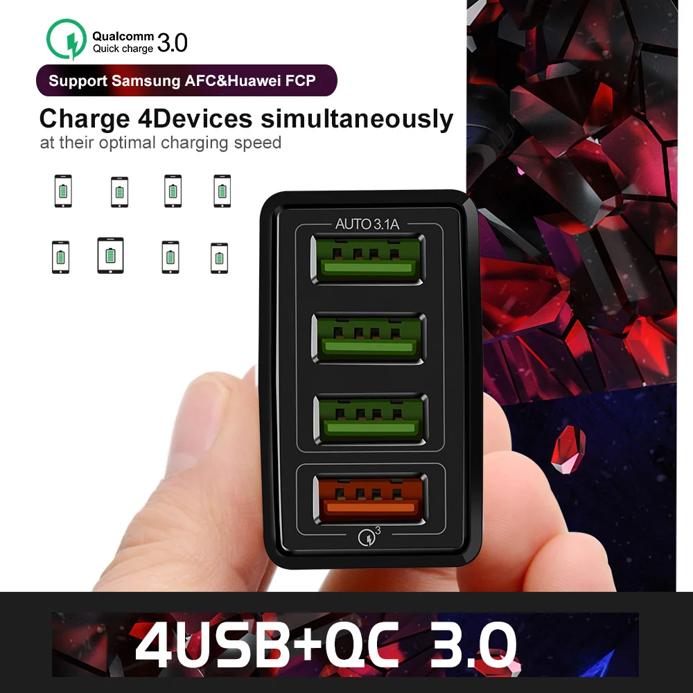 48W Greitas Įkroviklis QC 3.0 USB Įkroviklis Samsung A50 