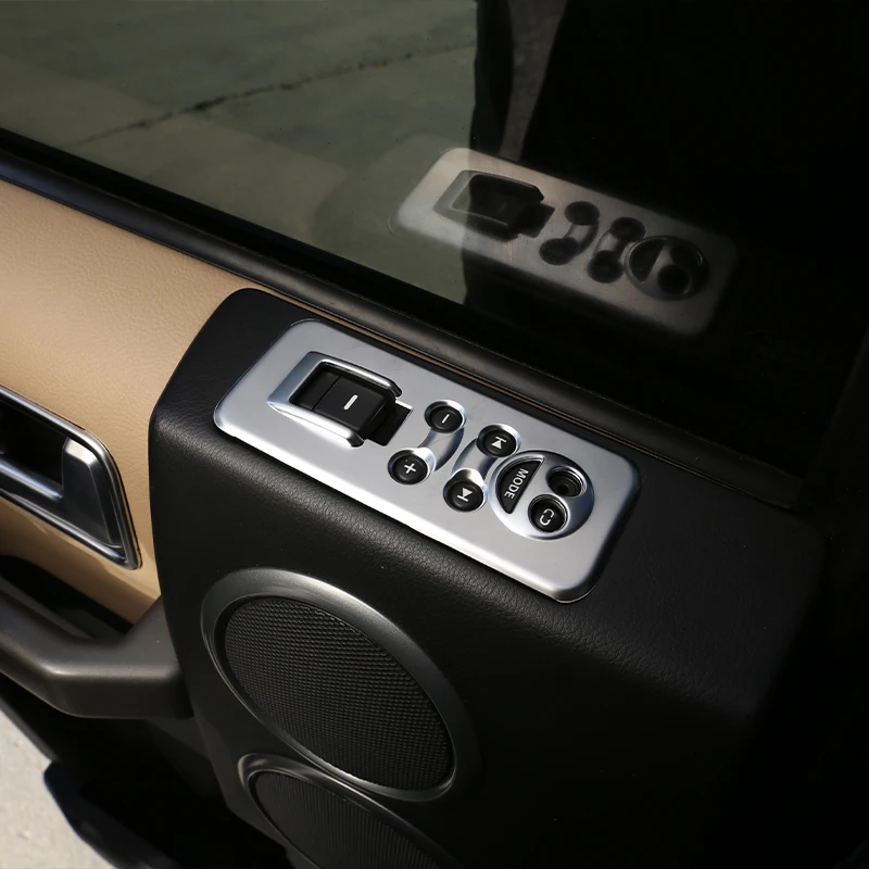 4pcs Automobilių Langų Pakėlimo Mygtuką Perjungti Valdymo Skydelio Rėmas Padengti Trim For Land Rover Discovery 3 LR3, 