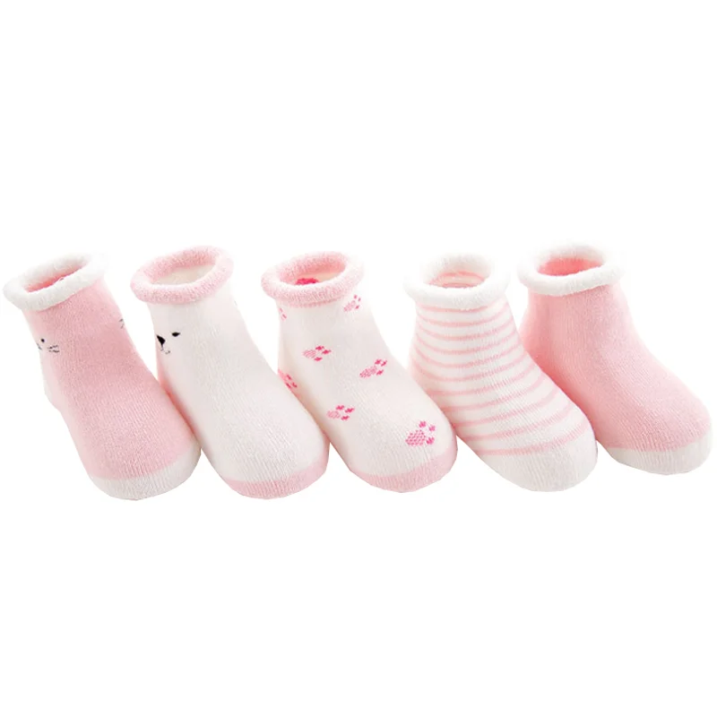 5Pair/daug Naujų kūdikių kojinės naujagimių berniukų ir mergaičių animacinių filmų kūdikio pėdų kojinių