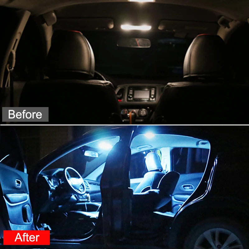 7Pcs LED Lemputės Automobilių salono apšvietimas, Rinkinys, Skirtas 