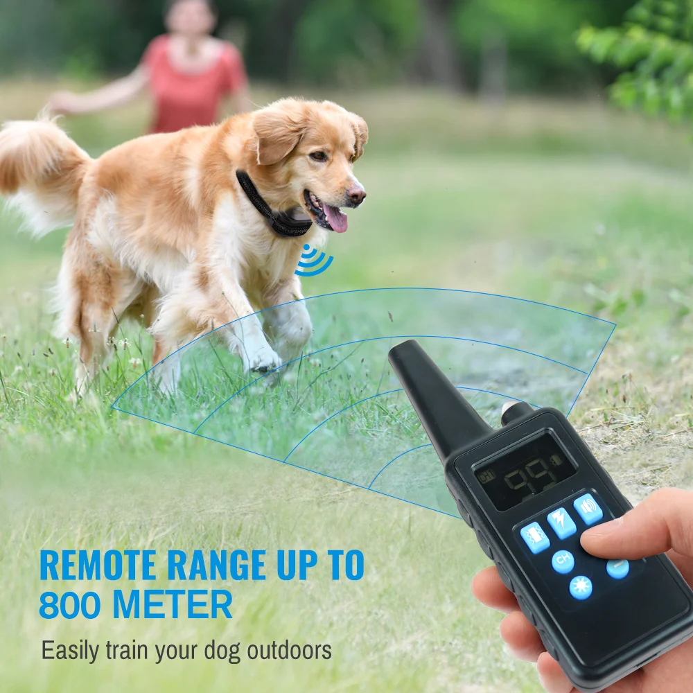 880 800M Naminių Šunų Antkaklis IP7 Neperšlampamas Nuotolinio Valdymo Šuo Prietaiso Įkrovimo LCD Ekranas Mokymo Elektros Smūgio Šunų Antkaklis Naujas