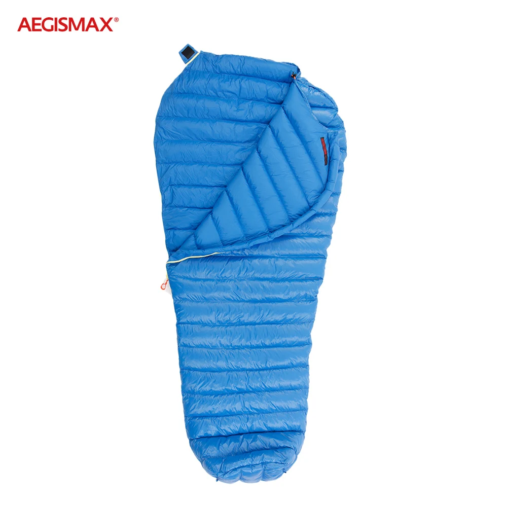 AEGISMAX M2 miegmaišį Mumija Ultralight miegmaišį Žąsų Žemyn Splicable Audinio Pavasario Ruduo Šiltas Nešiojamų Lauko Kempingas