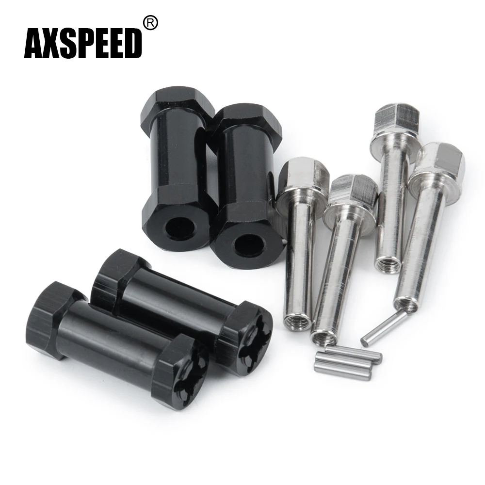AXSPEED Aliuminio Šešiakampis 12mm Išplėtimas Plėsti Veleno Hex Adapteris Rato Stebulė 15mm 20mm 25mm Poslinkis SCX10 WRAITH 4 Vnt. Daug
