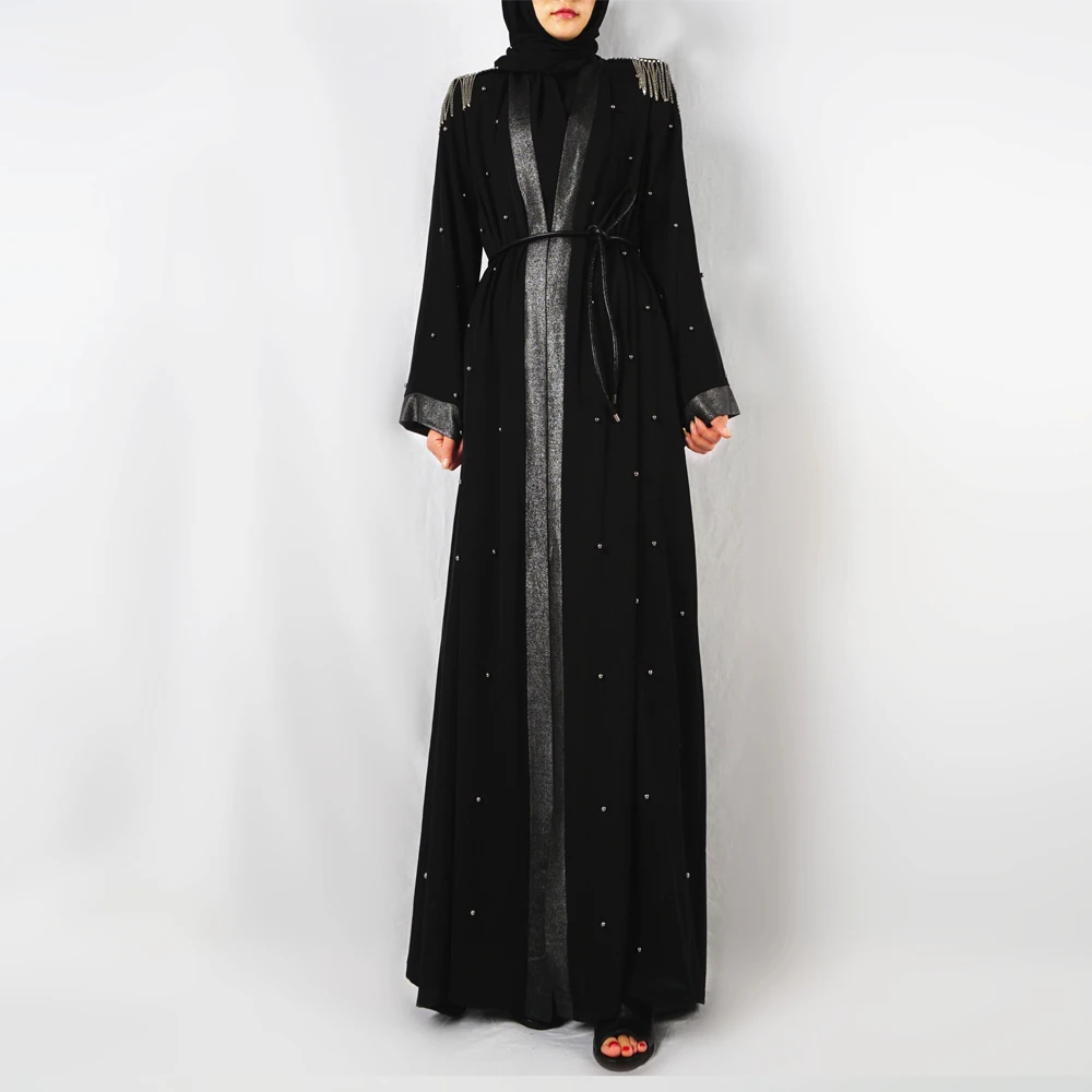 Abaja Dubajus Kimono megztinis Turkija Hijab Musulmonų Caftan Dress Kaftan Islamas Drabužių Abayas Moterų Apdaras Musulman De Režimas