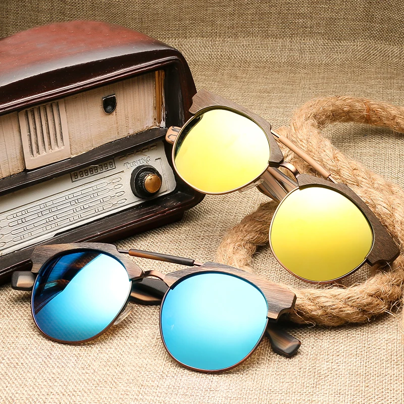 Acetato Medienos tekstūros Klasikinis Poliarizuoti Akiniai nuo saulės Vyrams, Moterims UV400 Saulės Akiniai Vyras Moteris Vintage akiniai