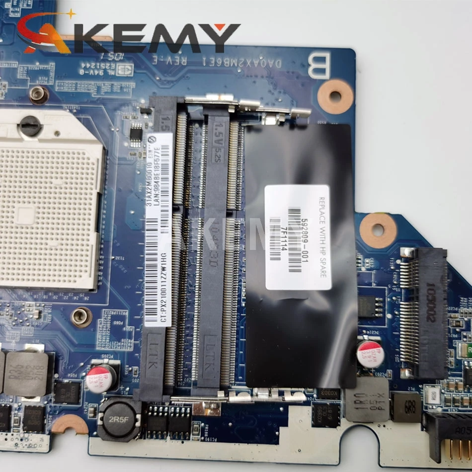 Akemy 623915-001 Mainboard HP Compaq CQ42 CQ56 nešiojamas plokštė DA0AX2MB6E1 Socket S1 DDR3 nemokamai cpu!!!