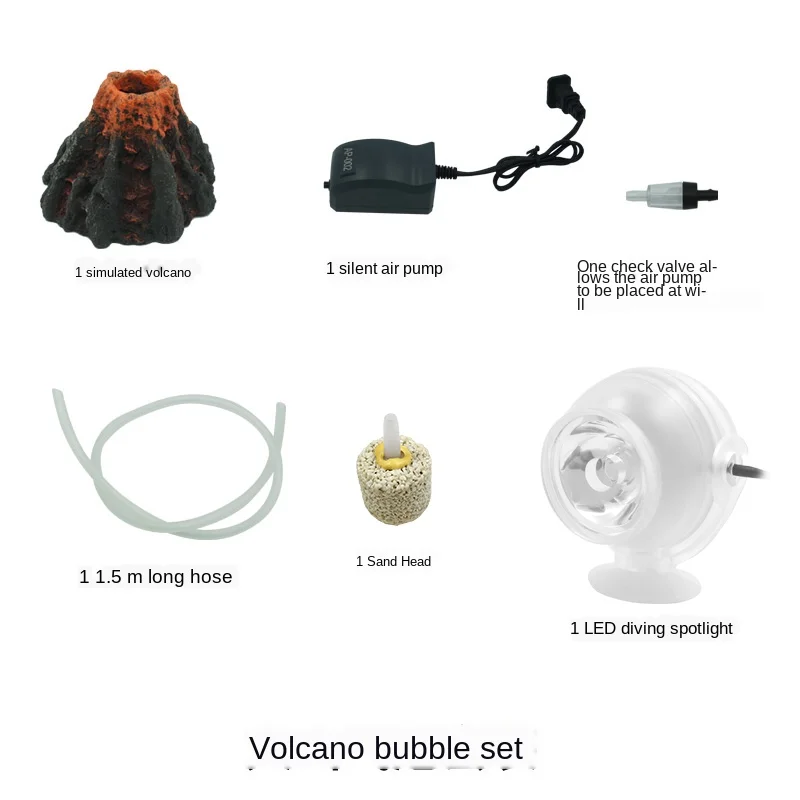 Akvariumas, Meno ir amatų, modeliavimas vulkanas burbulas LED nardymo žibintai, akvariumo dekoracijos ekranas gabalus 
