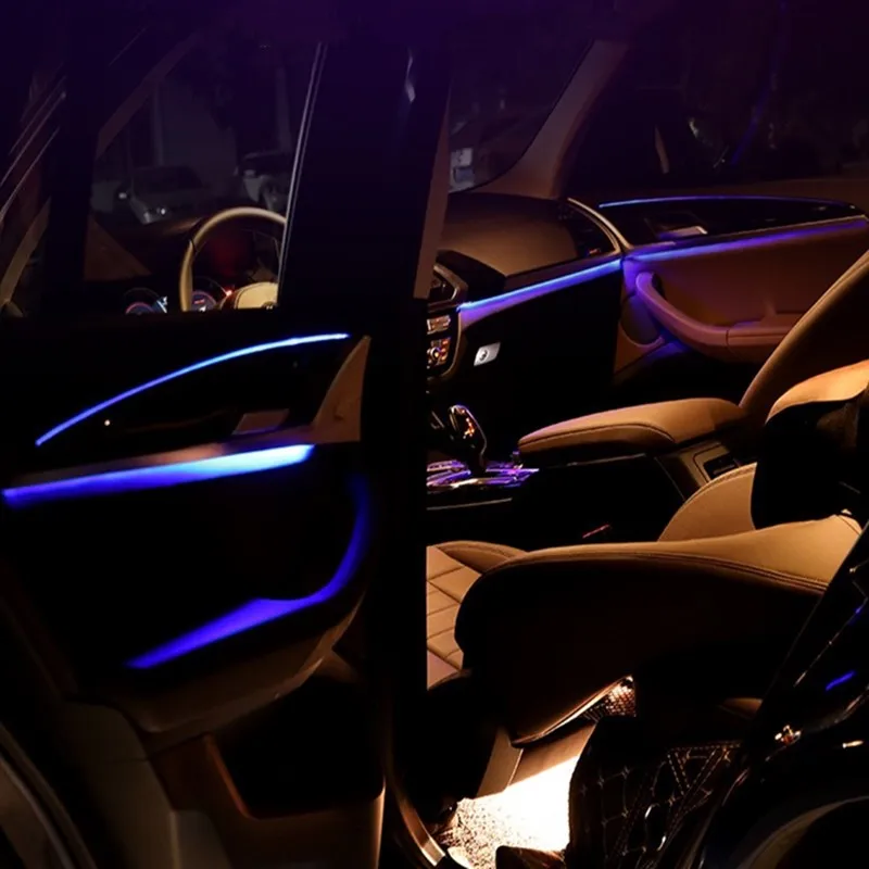 Aukštos kokybės LED apšvietimo tinka BMW F10, F11, G30 8 spalva/11 spalvų gradiento atmosferos šviesos Originalaus įdiegimo