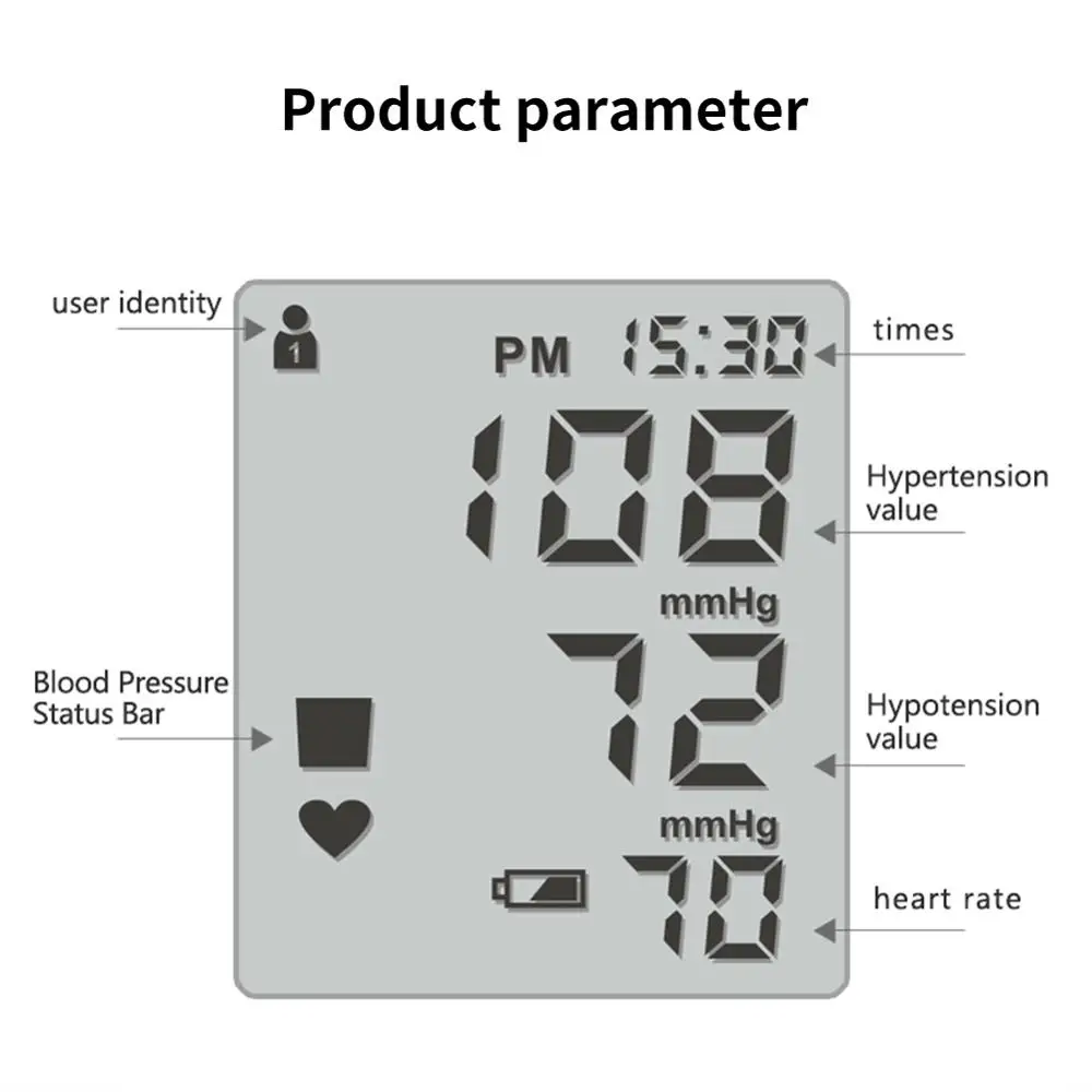 Automatinis Kraujo Spaudimo Monitorius, Namų BP Kraujo Spaudimo Monitorius Su Manžetai Medicinos Sphygmomanometer Įrangos, Nešiojamųjų Kamertonas'