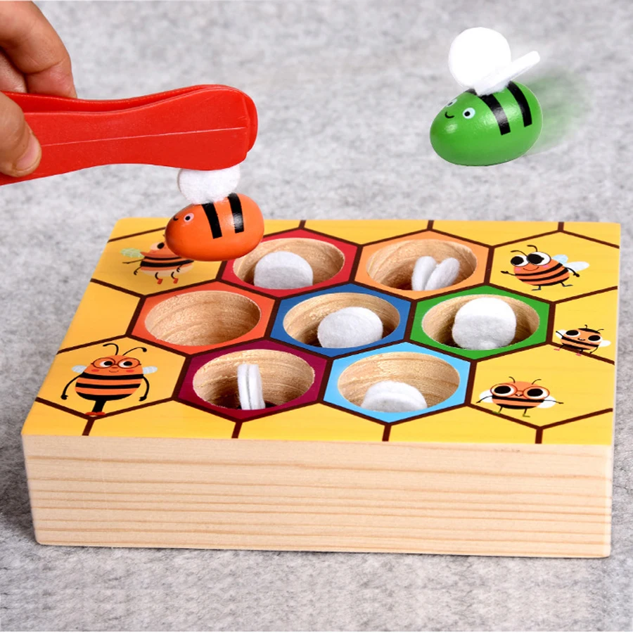 Avilio Stalo Žaidimai Montessori Mediniai Žaislai, Kūdikių Bitės Apkabos, Skinti, Atminties Mokymo Atitikimo Matematikos Ankstyvojo Ugdymo Interaktyvus Žaislas